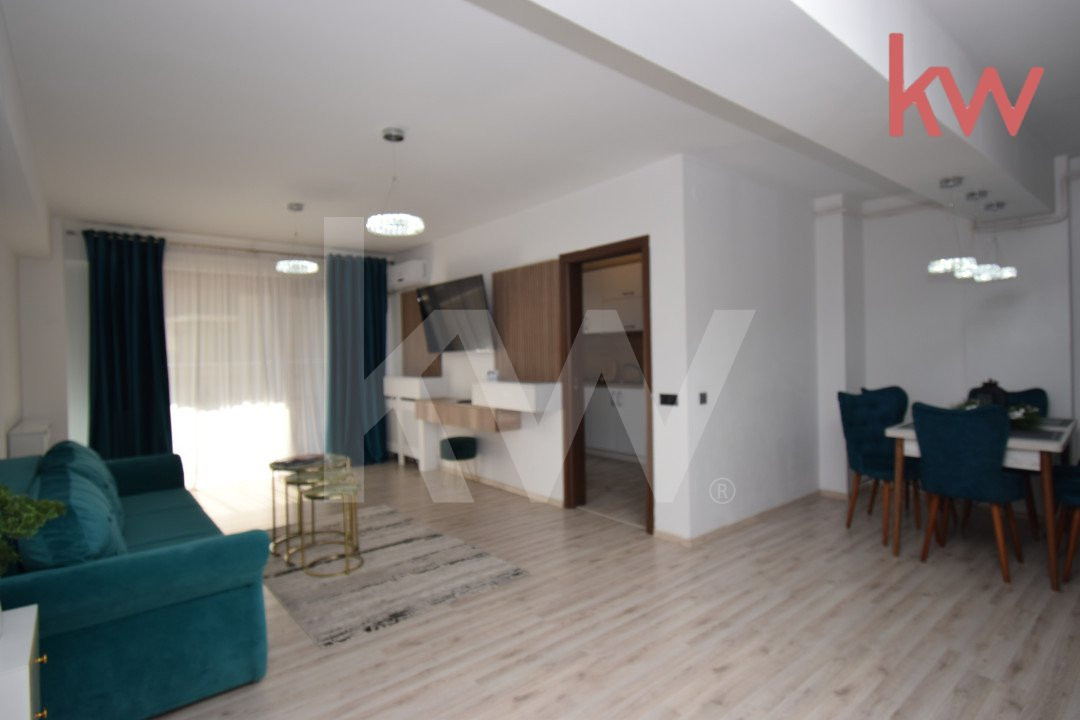 Apartament central, loc de parcare, gradina proprie, mobilat si utilat modern 