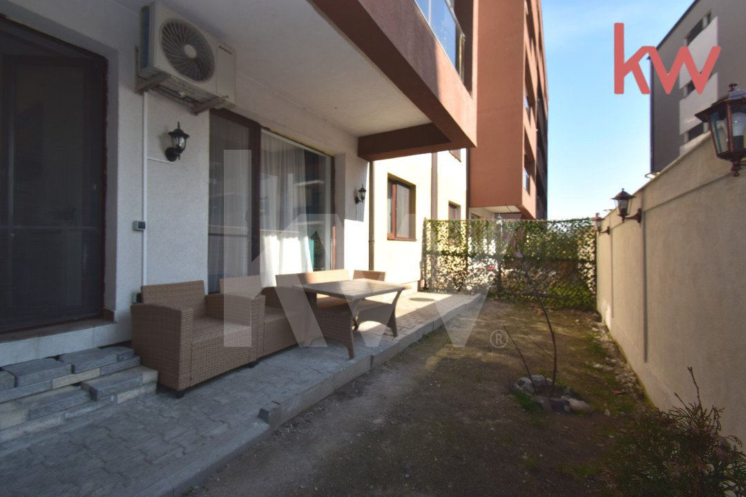 Apartament central, loc de parcare, gradina proprie, mobilat si utilat modern 