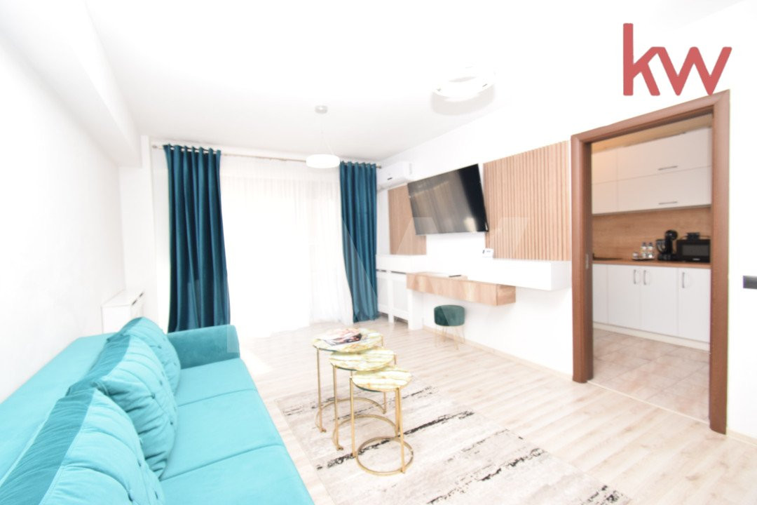 Apartament central, loc de parcare, gradina proprie, mobilat si utilat modern 
