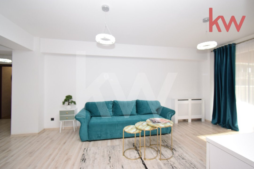 Apartament central, loc de parcare, gradina proprie, mobilat si utilat modern 