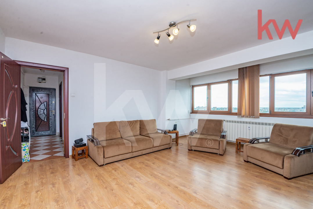 Apartament 3 camere complet mobilat, priveliste panoramica, Bd. Decebal 