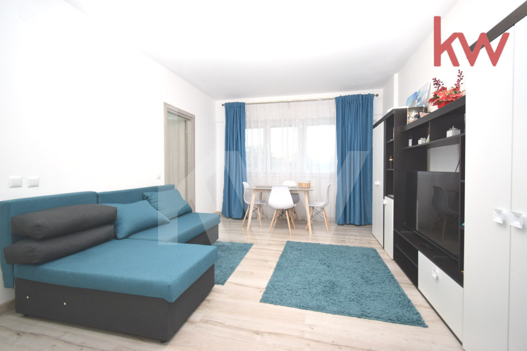 Apartament decomandat, bloc nou, complet mobilat, loc de parcare disponibil
