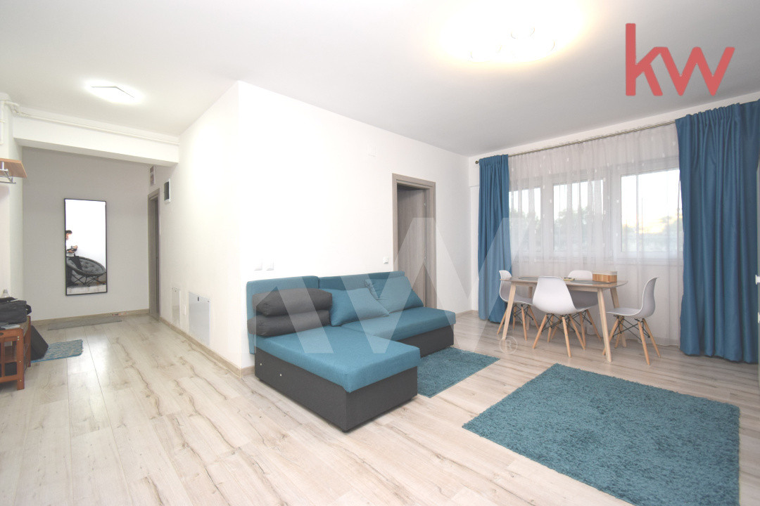 Apartament decomandat, bloc nou, complet mobilat, loc de parcare disponibil